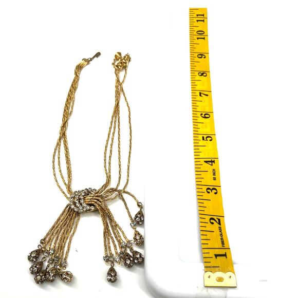 vintage 60's tassel necklace Fringe elite couture house Balenciaga & Balmain LUX - Picture 5 of 6